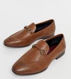 River Island Wide Fit Loafers In Brown - Brown
