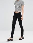Weekday Saturday Low Waist Skinny Jeans - Black