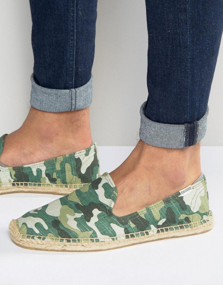 Soludos Camo Print Espadrilles - Green