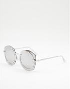 Jeepers Peepers Oversized Silver Lens Sunglasses