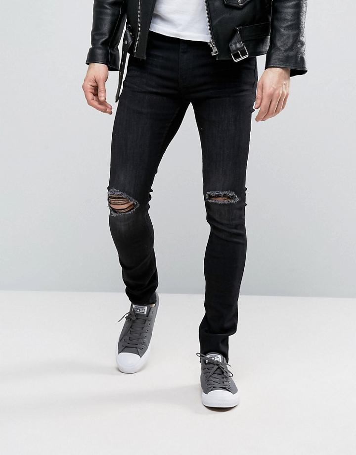 Cheap Monday Tight Jean Turnout Black Wash - Black