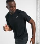 Nike Running Tall Miler T-shirt In Black