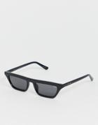 Quay Australia Finesse Flat Top Sunglasses In Black - Black