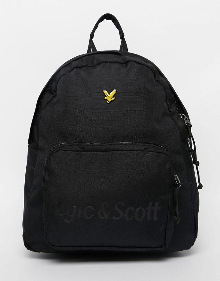 Lyle & Scott Diagonal Panel Backpack - Black