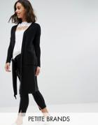 Noisy May Petite Long Knit Cardigan - Black