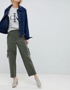 Asos Design Clean Combat Pants - Green