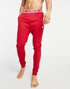 Le Breve Lounge Coordinating Cuffed Pants In Red