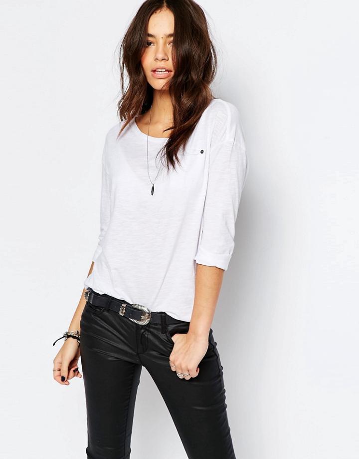 Only Pocket Detail T-shirt - White