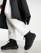 Asos Design Sneaker Boot In Black With Chunky Sole