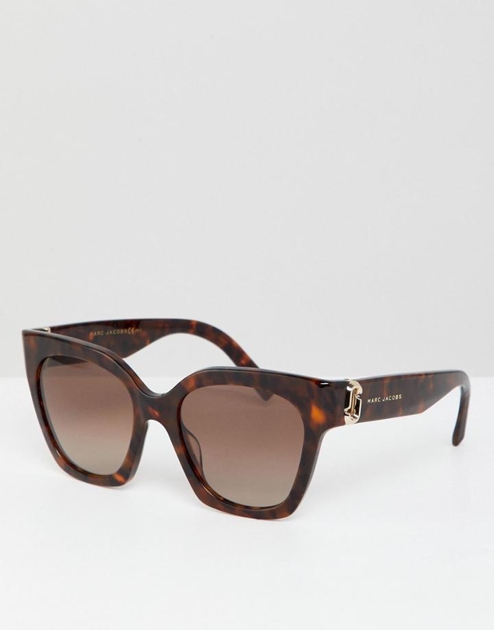 Marc Jacobs Cat Eye Sunglasses In Tort