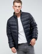 Abercrombie & Fitch Quilted Jacket Faux Down In Black - Black