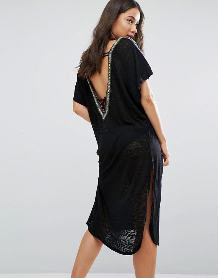 Pitusa V Back Dress - Black