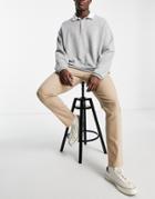 Asos Design Slim Chinos In Warm Beige-neutral