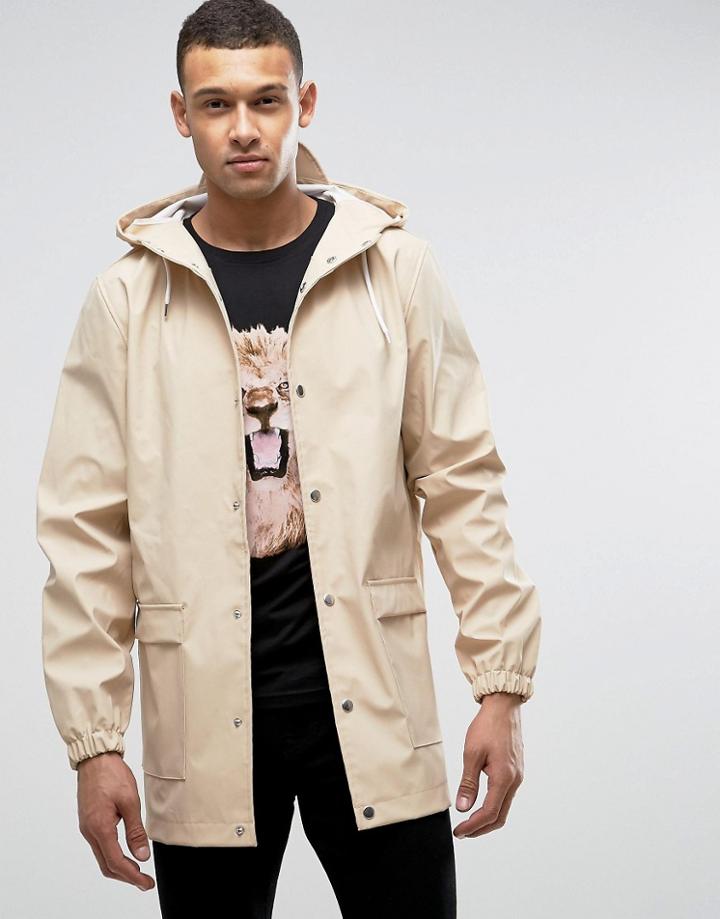 D-struct Water Resistant Festival Jacket With Hood - Gray