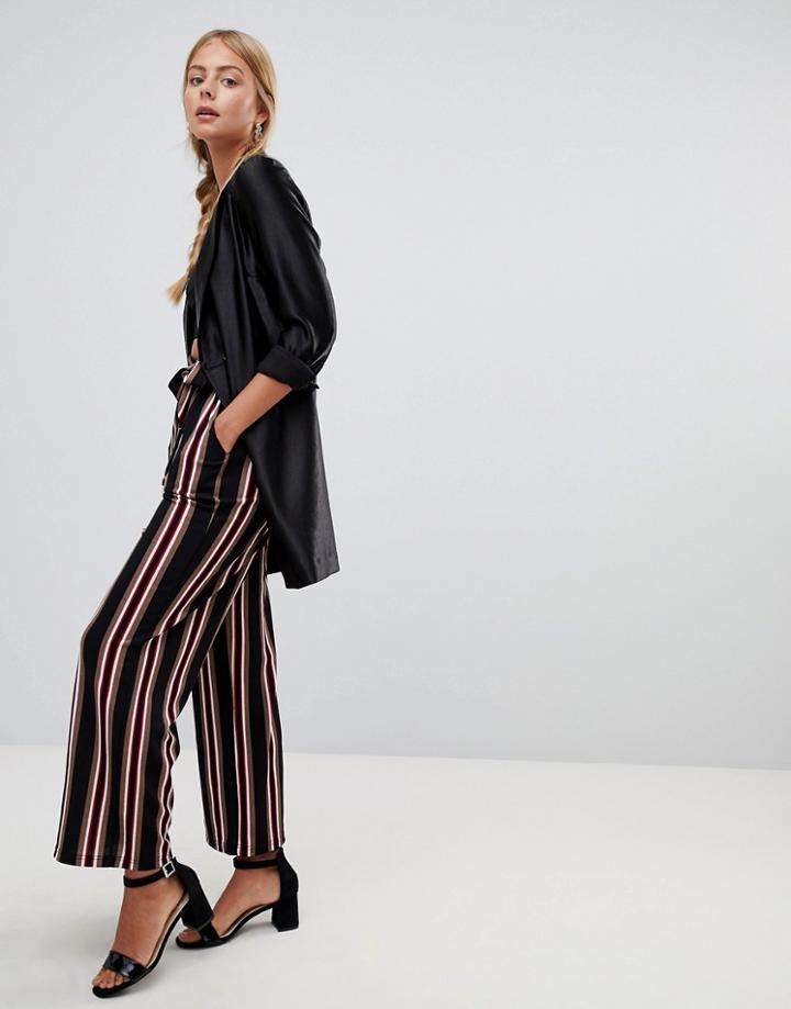 Parisian Wide Leg Stripe Pants - Multi