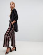 Parisian Wide Leg Stripe Pants - Multi