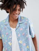 Wrangler Shapes Revere Collar Shirt - Blue
