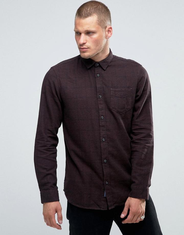 Selected Homme Narrow Collar Long Length Shirt - Brown