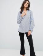 Ba & Sh Mix Stripe Shirt - Blue