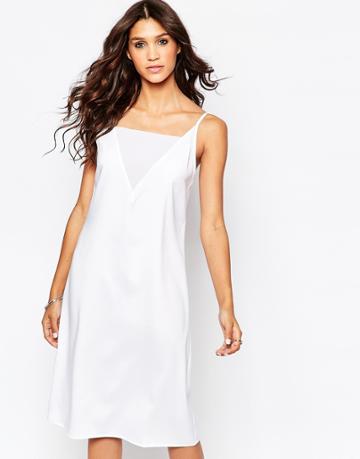 Aka Low Back Cami Midi Dress - White