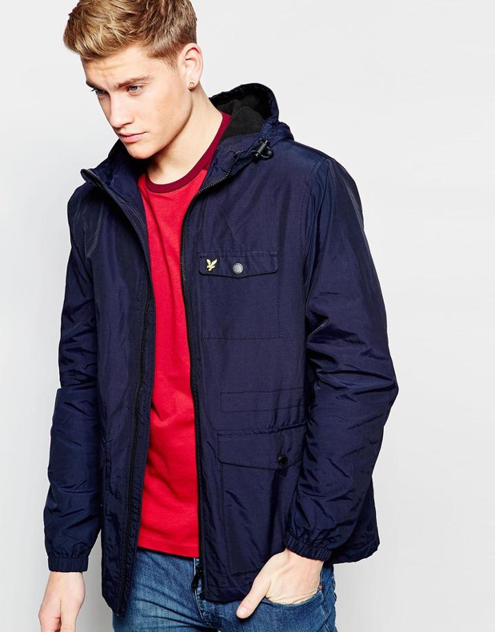 Lyle & Scott Parka With Fleece Lining - Navy
