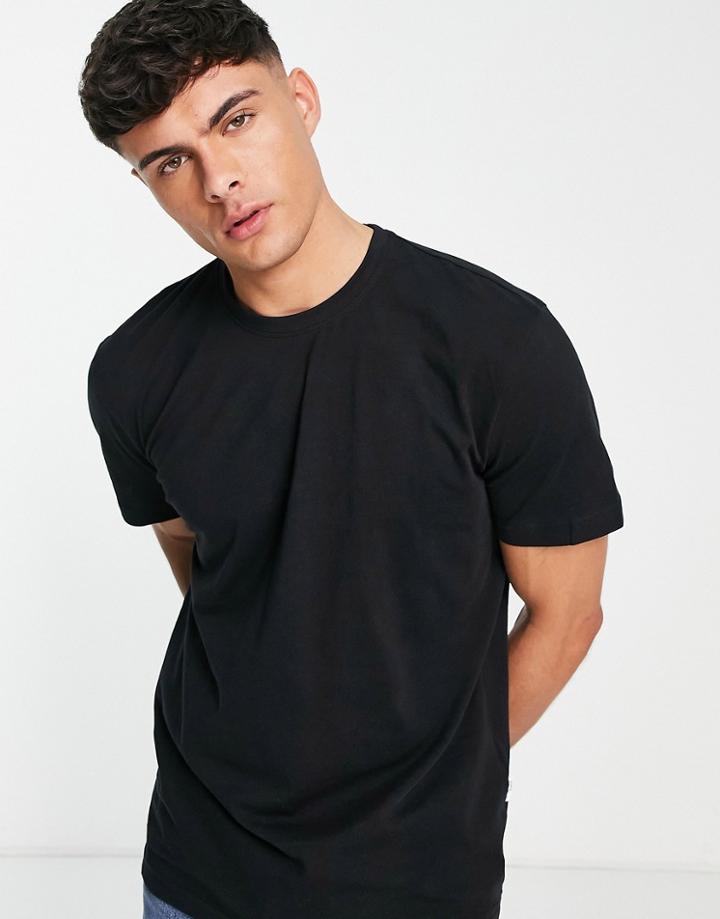 Selected Homme Cotton T-shirt In Black