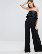 The 8th Sign Ruffle Jumpsuit - Black