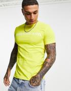 Calvin Klein Jeans Institutional Logo Slim Fit T-shirt In Yellow