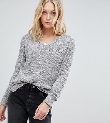 Brave Soul Tall Wafer Sweater - Silver