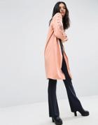 Story Of Lola Longline Bomber Jacket - Pink