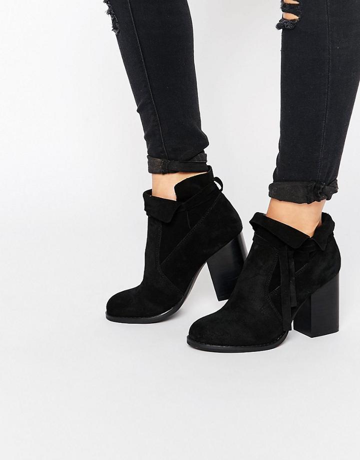 Asos Emma Slouchy Ankle Boots - Black
