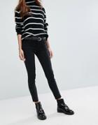 Vero Moda Hem Split Jeans - Black
