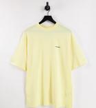 Collusion Unisex Oversized Logo T-shirt In Yellow