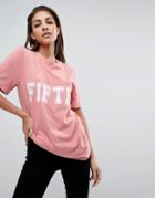 The Fifth Wild One Oversized T-shirt - Pink