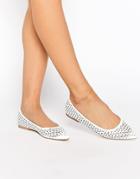 Asos Lullaby Pointed Ballet Flats - White