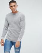 New Look Knitted Sweater In Acid Gray - Gray