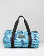 Heist Duffle Quilted Bag In Blue Camo - Blue