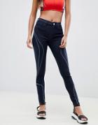Tommy Hilfiger X Gigi Hadid Venice Skinny Jeans With Race Detailing - Navy
