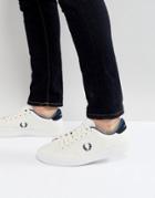 Fred Perry B2 Tennis Canvas Sneakers In White - White