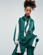 Asos Sweatshirt With Funnel Neck And Flared Cuff - Green