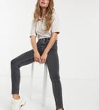 Weekday Body High Waist Super Skinny Jeans With Cotton In Black - Black