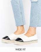 Lost Ink Wide Fit Quilt Flatform Espadrilles - White