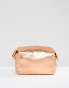 Mi-pac Make-up Bag In Metallic Rose Gold - Gold
