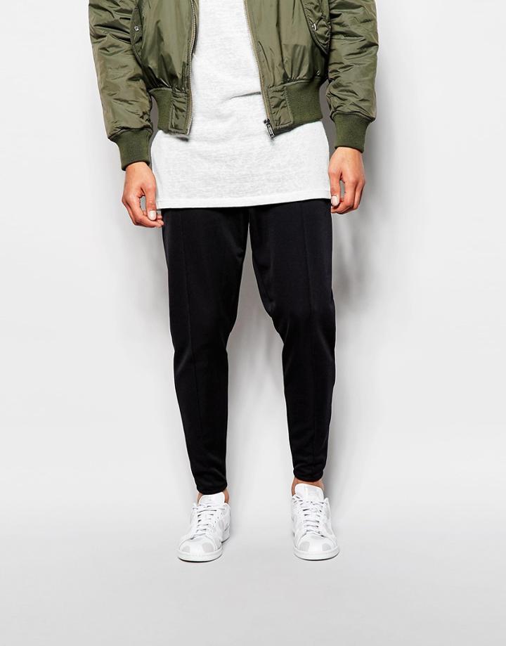 Selected Homme Luxe Jersey Pants In Slim Fit - Black