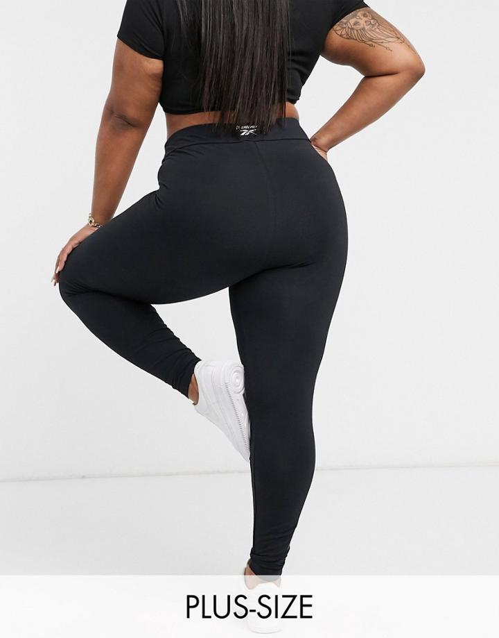 Reebok Side Logo Leggings In Black