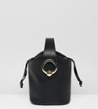 Aldo Bankston Black Bucket Bag With Gold Metal Hardware - Black
