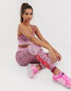 Asos 4505 Seamless Legging In Animal Jacquard - Pink