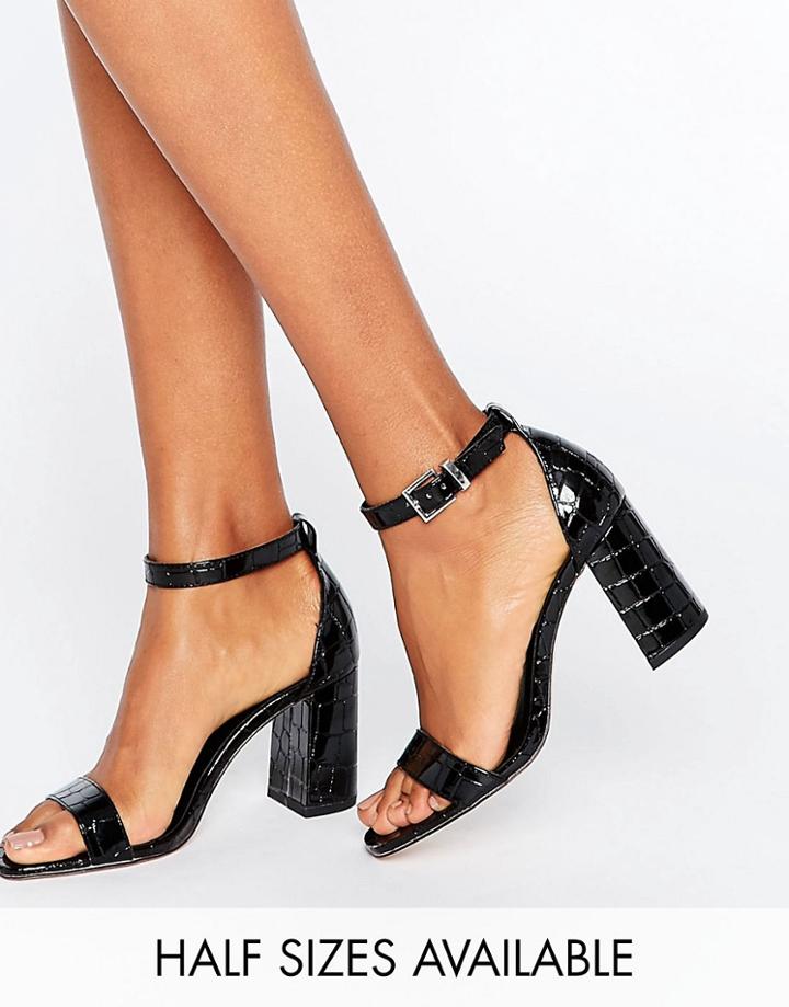 Asos Hayden Block Heeled Sandals - Black
