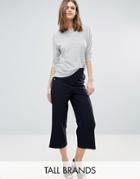 New Look Tall Tailored Button Detail Culottes - Black