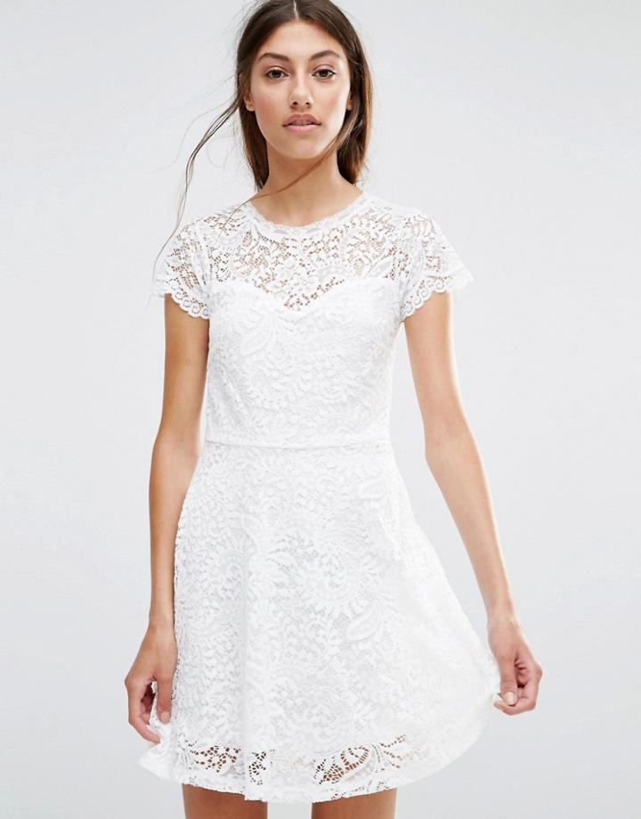 Vero Moda Lace Mini Dress - White
